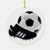 Voetbal en Schoen Kerstmis Keramisch Ornament (Achterkant)