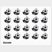Voetbal en schoen ronde sticker (Vel)