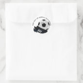 Voetbal en schoen ronde sticker (Tas)
