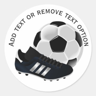Voetbal en schoen ronde sticker
