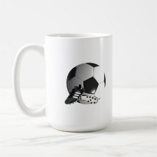 Voetbal en schoenen, koffiemok