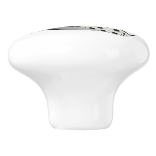 Voetbal en schoenen, trek een knop. keramische knop (Zijkant)