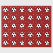 voetbal- en Snowflake-vakantiewerkpapier Cadeaupapier (Vlak)