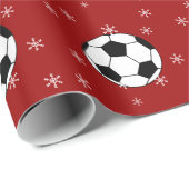 voetbal- en Snowflake-vakantiewerkpapier Cadeaupapier (Rol Hoek)