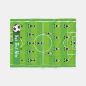 Voetbal en team fleece deken (Voorkant (Horizontaal))
