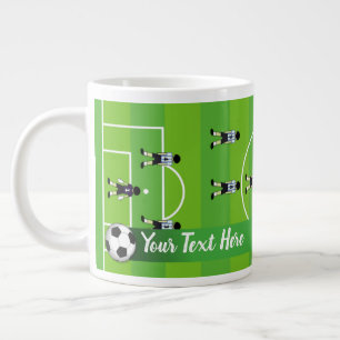 Voetbal en team grote koffiekop