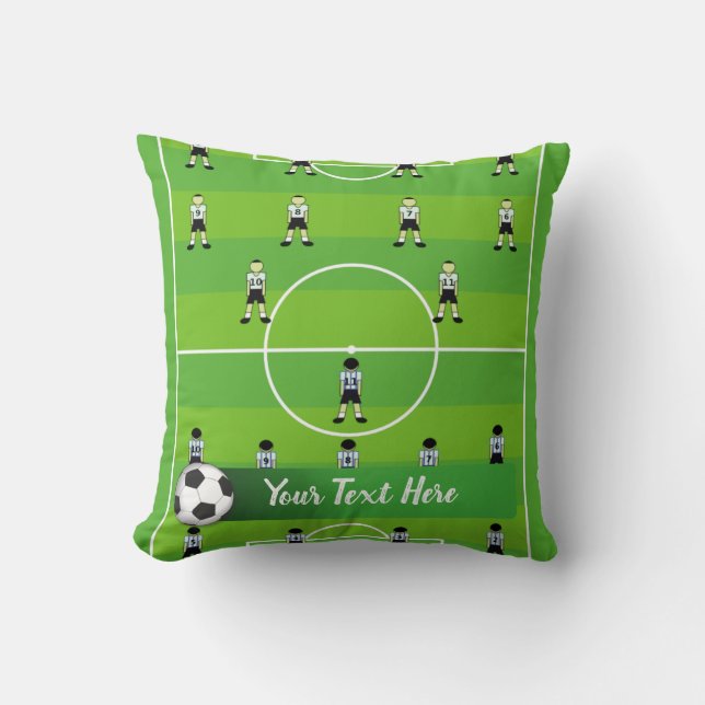 Voetbal en team kussen (Voorkant)