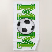 Voetbal en veldpitch Football Strandlaken (Voorkant)