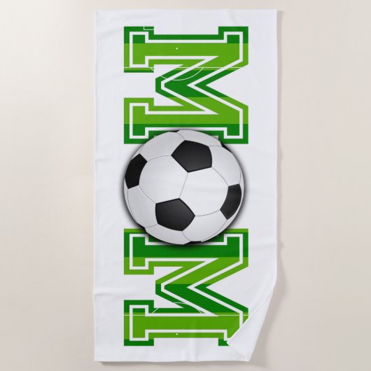 Voetbal en veldpitch Football Strandlaken (Voorkant)