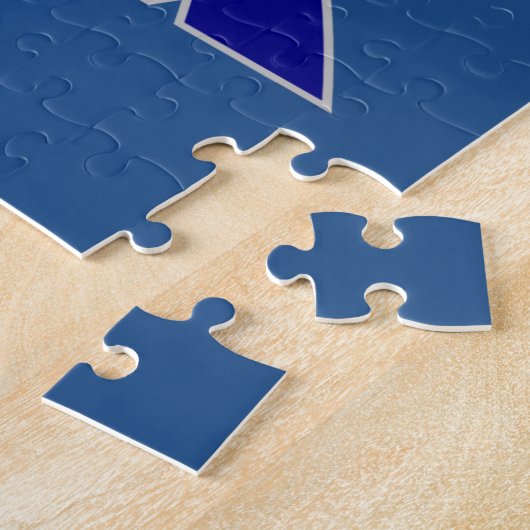 VOETBAL en vlag van de VS Legpuzzel (Zijkant)