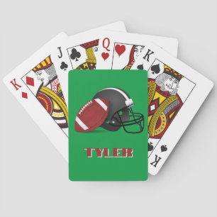 Voetbal en Voetbalhelm Patroon Pokerkaarten