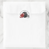 Voetbal en Voetbalhelm Ronde Sticker (Tas)