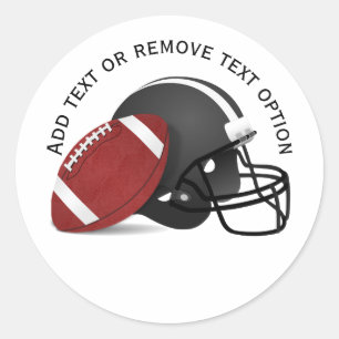 Voetbal en Voetbalhelm Ronde Sticker