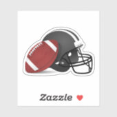 Voetbal en Voetbalhelm Sticker (Vel)