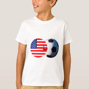 Voetbal en VS vlag de MUSEUM Zazzle T-shirt