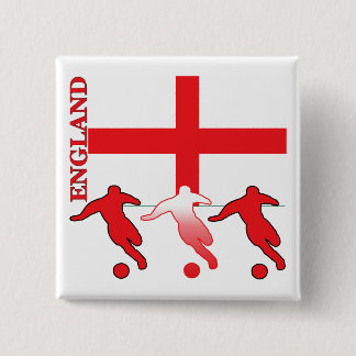 Voetbal Engeland Vierkante Button 5,1 Cm