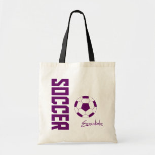 Voetbal Essentials Boodschappentas (paars) Tote Bag