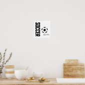 Voetbal Essentials (zwart) Poster (Keuken)