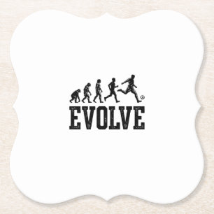 Voetbal Evolutie Vintage Vector T-shirt Ontwerp_1 Kartonnen Onderzetters