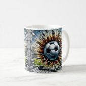 Voetbal Explosie Koffiemok (Voorkant rechts)
