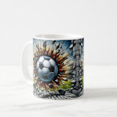 Voetbal Explosie Koffiemok (Voorkant links)