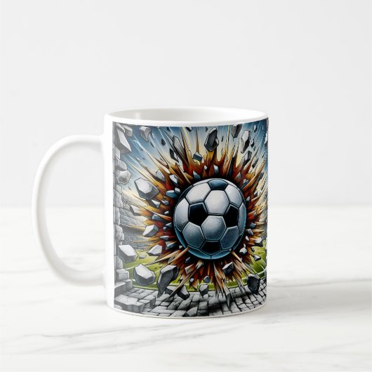 Voetbal Explosie Koffiemok (Links)