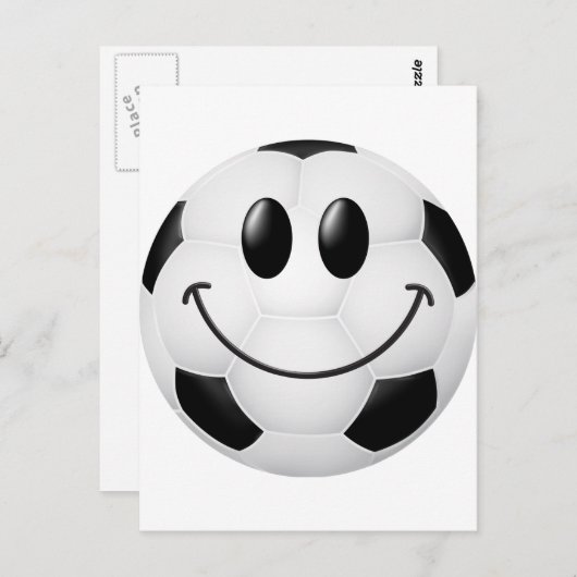 Voetbal Face Briefkaart (Voorkant / Achterkant)