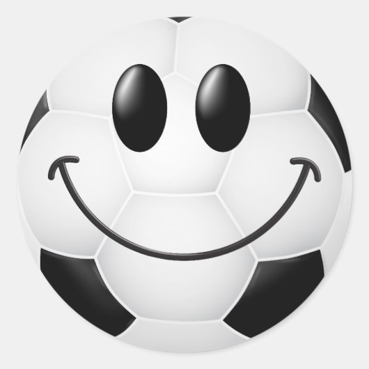 Voetbal Face Ronde Sticker (Voorkant)