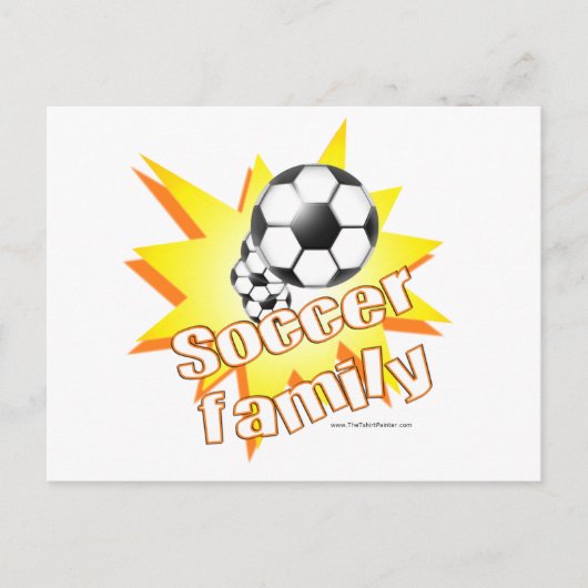 Voetbal Familie Briefkaart (Voorkant)