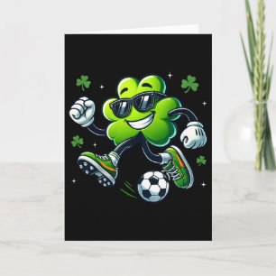 Voetbal Fans Spelers Shamrock St Patricks Dag Mann Kaart