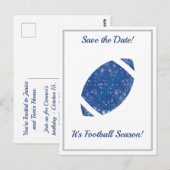 Voetbal Feest Tailgate Benodigdheden Blauw en Wit Briefkaart (Voorkant / Achterkant)