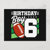 Voetbal Feest Thema 6 Jaar Oude Jongen 6e Verjaard Briefkaart (Voorkant)