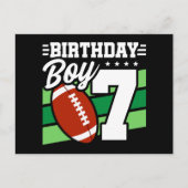 Voetbal Feest Thema 7 Jaar Oude Jongen Briefkaart (Voorkant)