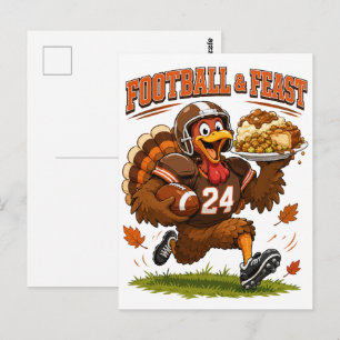 Voetbal & Feestkalkoen Briefkaart