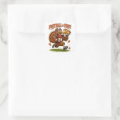 Voetbal & Feestkalkoen Vierkante Sticker (Tas)