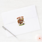 Voetbal & Feestkalkoen Vierkante Sticker (Envelop)