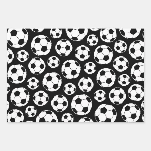 Voetbal feliciteert papierbladen met opvulling inpakpapier vel (Voorkant)