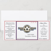 Voetbal Field Pass op viltpapier Kaart (Voorkant / Achterkant)