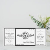 Voetbal Field Pass Zwart-wit Kaart (Staand voorkant)