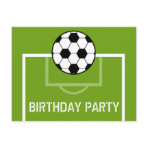 Voetbal Field Verjaardag Briefkaart Nodig Paarse