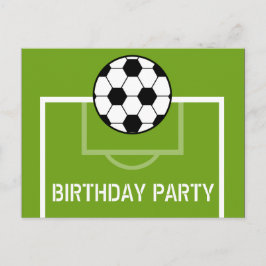 Voetbal Field Verjaardag Briefkaart Nodig Paarse
