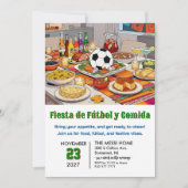 Voetbal Fiesta de Fútbol y Comida Kaart (Voorkant)
