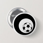 voetbal, fietsen. ronde button 5,7 cm (Voorkant /achterkant)