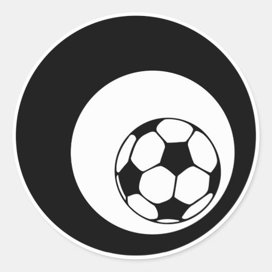 voetbal, fietsen. ronde sticker (Voorkant)