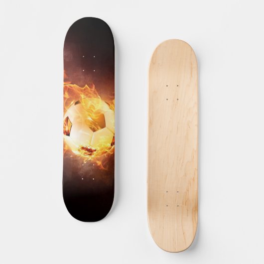 Voetbal Fire Skateboard (Voorkant)