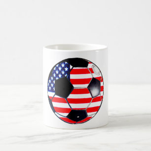 Voetbal Flag-USA The MUSEUM Gifts Transp Koffiemok