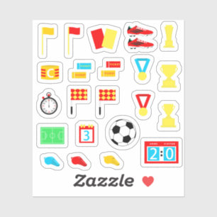 Voetbal flag Whistle Football Sticker