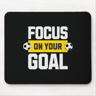 Voetbal Focus op je doel Coach Speler Voetbal Moed Muismat