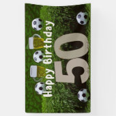 Voetbal Football 50e verjaardag met bal Spandoek (Verticaal)