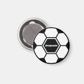 Voetbal football aangepaste naam Classic Magneet (Voorkant / Achterkant)